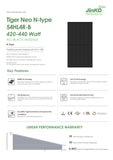 3,4 KWp Inselsolaranlage 12 xJinko JKM425N-54HL4-B+Growatt SPF 3500 ES Off-Grid