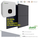 15,3 KWp Solaranlage 36 xJinko JKM425N-54HL4-B+Growatt MID 15KTL3-XH