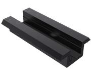 schwarz eloxiert Mittelklemmen für gerahmte Module AluF25 L=70mm B=36mm