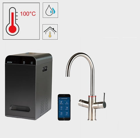 100°C Kochendes Wassersystem UNITO LAVA G2 4.4L Chrom Armatur C-Auslauf